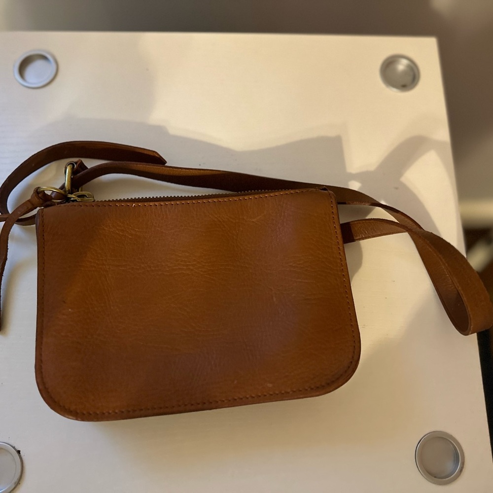 Madewell Brown Leather "The Simple Pouch Belt Bag" Belt Fanny Pack Size Small